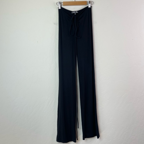 I.AM.GIA Black Halo Pants Celebrity Favorite Sexy Tie Waist Flared Pant Size XS - Picture 3 of 16